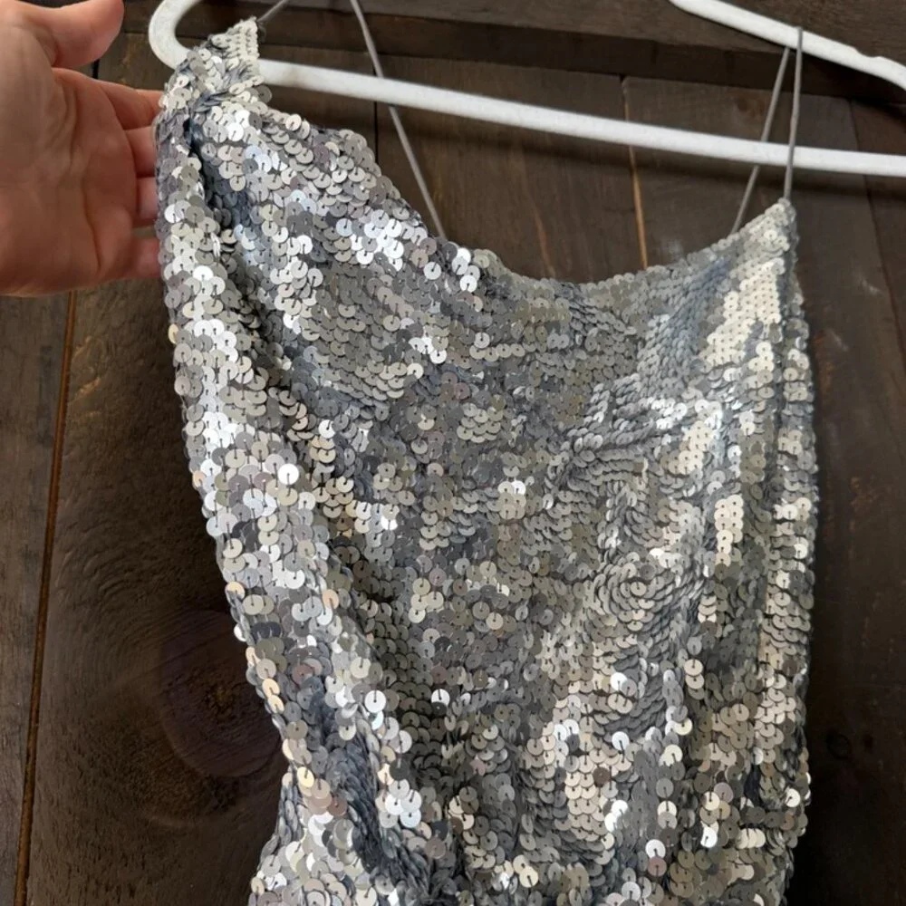 Free People Backless Sequin Mini Dress - Picture 2 of 5